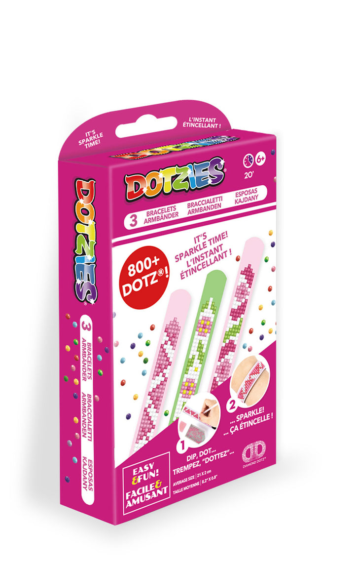 Diamond Dotz DOTZIES 3 Bracelets Multi Pack Pretty in Pink