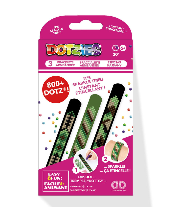 Diamond Dotz DOTZIES 3 Bracelets Multi Pack Camouflage