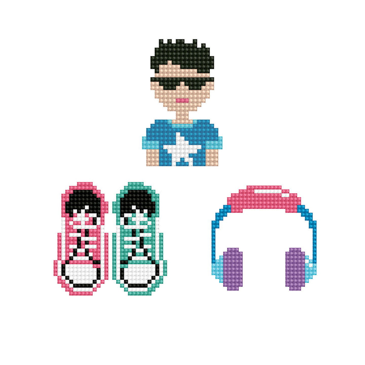 Diamond Dotz Cool Boy - DOTZIES Stickers Kit