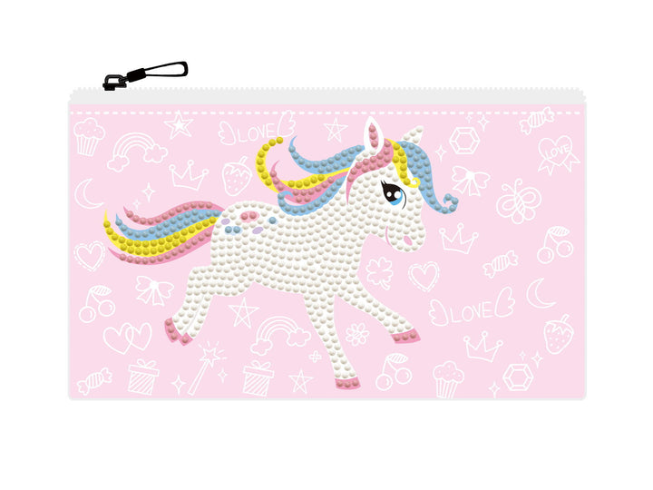Diamond Dotz Pony Frolic Zipper Pouch - 5.51 x 8.46 in