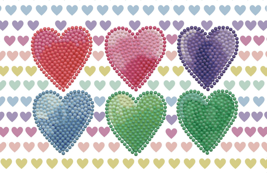 Diamond Dotz Love Hearts Zipper Pouch - 5.51 x 8.46 in