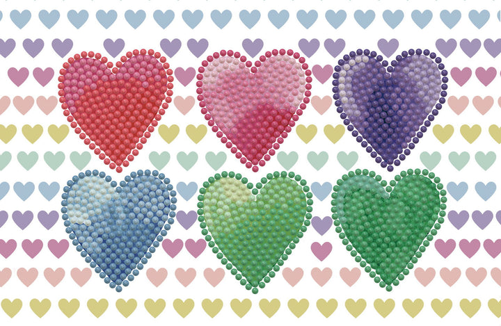 Diamond Dotz Love Hearts Zipper Pouch - 5.51 x 8.46 in