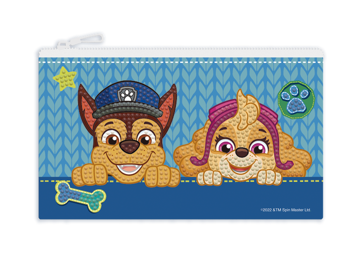 Diamond Dotz Paw Patrol Skye & Chase Zipper Pouch - 4.7 x 7.9 in