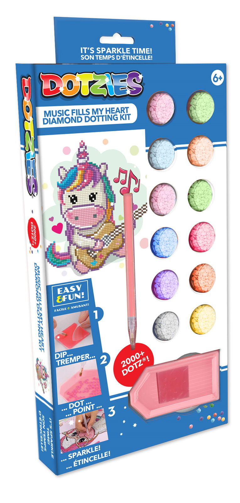 Diamond Dotz DOTZIES Music fills my Heart Diamond Painting - 9.8" x 9.1"