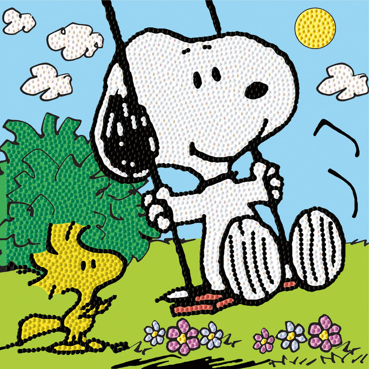 Dotzies Snoopy on the Swing