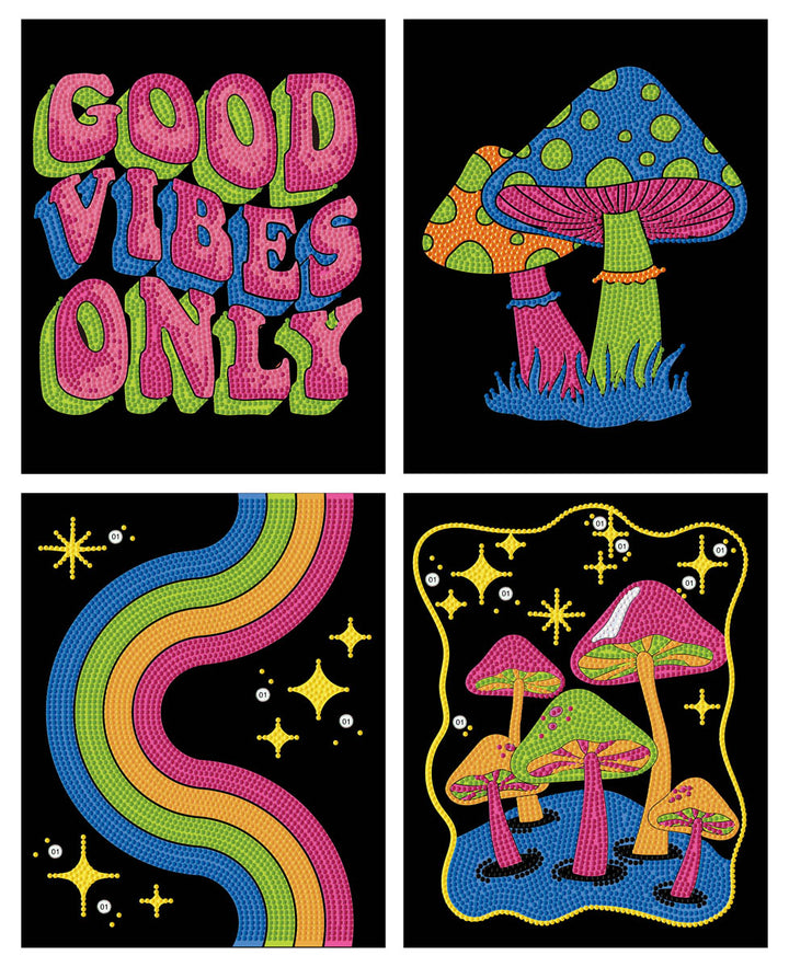 Diamond Dotz Neon Good Vibes - 10 x 8 in (Each Design)