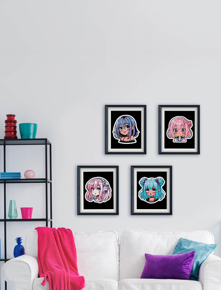 Diamond Dotz Neon Anime Girls - 10 x 8 in (Each Design)