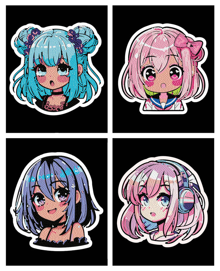 Diamond Dotz Neon Anime Girls - 10 x 8 in (Each Design)