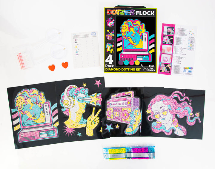 Diamond Dotz Neon Retro Classic - 10 x 8 in (Each Design)