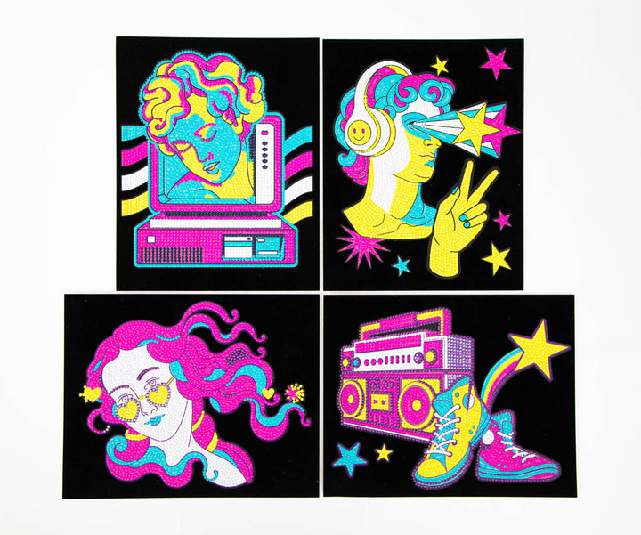 Diamond Dotz Neon Retro Classic - 10 x 8 in (Each Design)