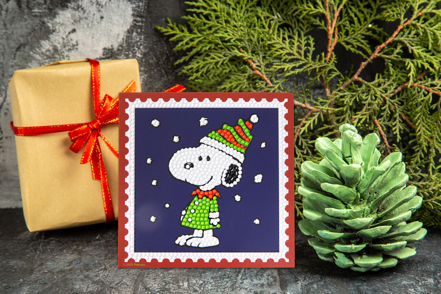 DOTZIES Snoopy Christmas Diamond Painting Kit | Diamond Dotz