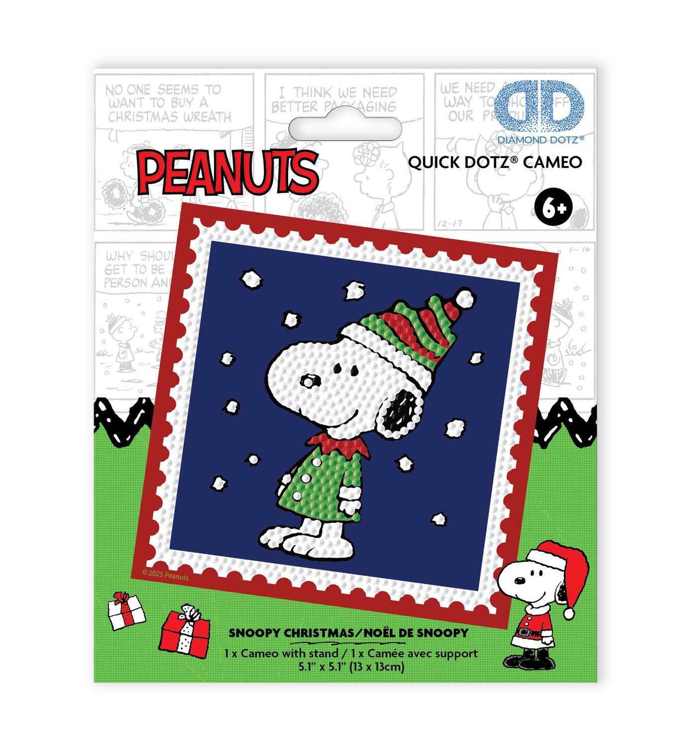 DOTZIES Snoopy Christmas Diamond Painting Kit | Diamond Dotz