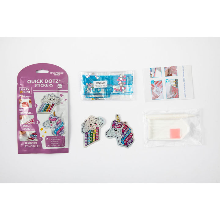 Diamond Dotz BIG DOTZ Stickers Pack 6 - Rainbow Unicorn