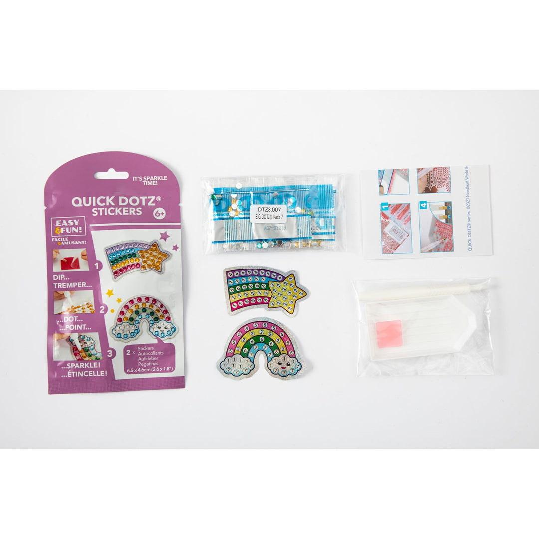 Diamond Dotz BIG DOTZ Stickers Pack 7 - Star Rainbow
