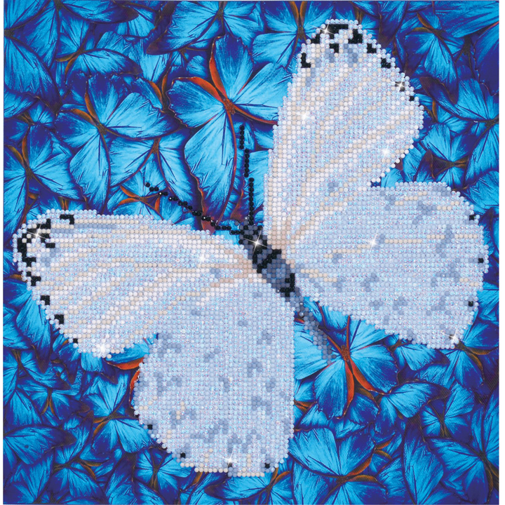 Diamond Dotz Flutterby White - 12 x 12 in
