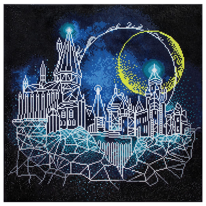 Diamond Dotz Harry Potter Moon Over Hogwarts - 20.2 x 20.2 in