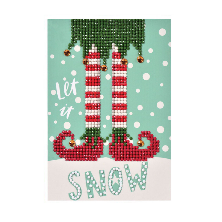 Diamond Dotz Let It Snow - Diamond Painting Greeting Card