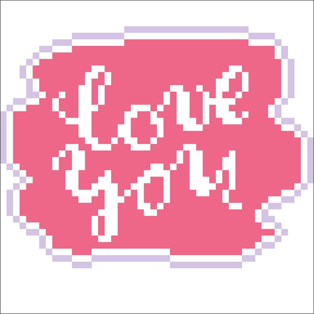 Diamond Dotz Love You Mini Pillow - 7.1 x 7.1 in