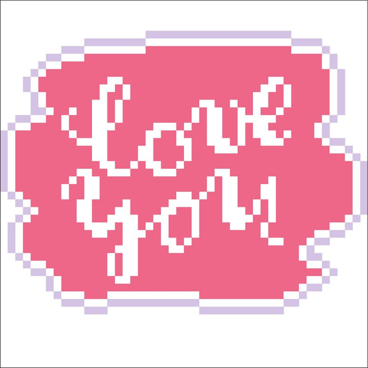 Diamond Dotz Love You Mini Pillow - 7.1 x 7.1 in