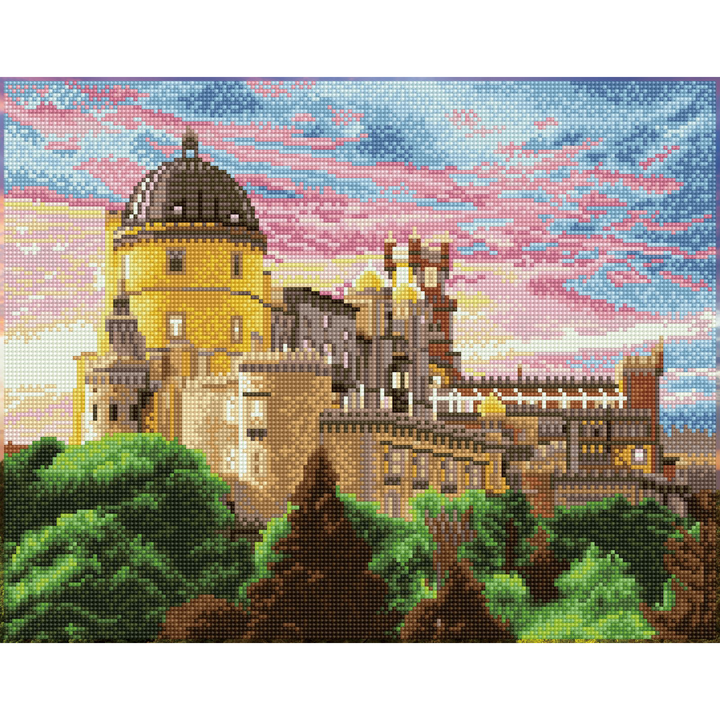 Diamond Dotz Pena National Palace  Sintra  Portugal - 18.5 x 14.57 in