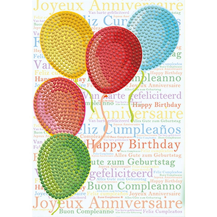 Diamond Dotz Balloons on High - Diamond Painting Greeting Card
