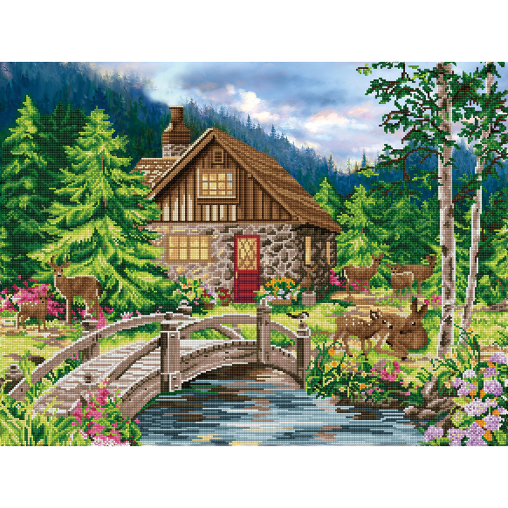 Diamond Dotz Old Stone Cottage - 24.41 x 32.28 in