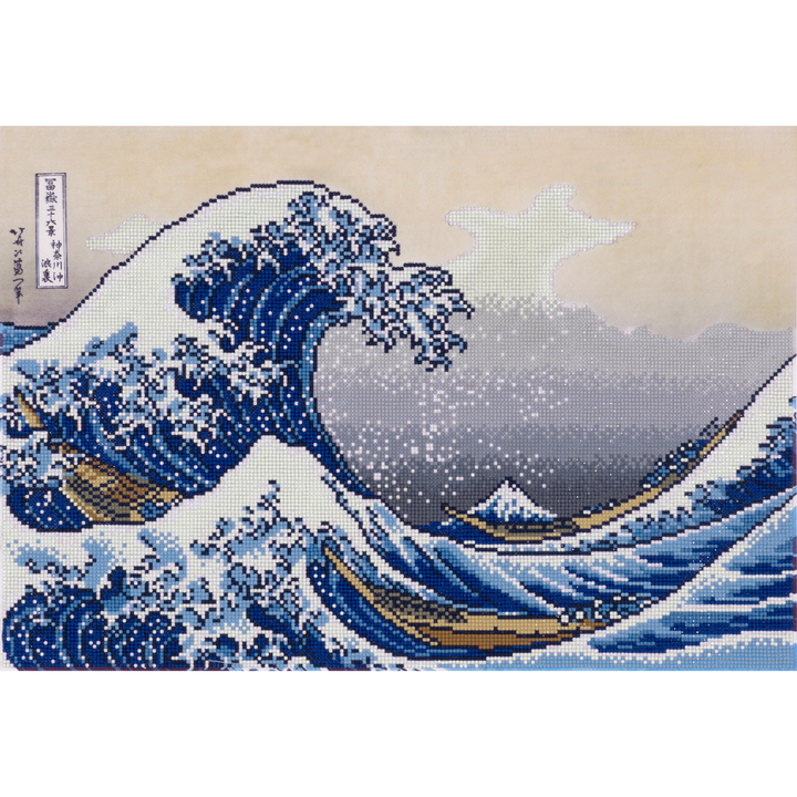 Diamond Dotz A Big Wave off Kanagawa (Hokusai) - 23.6 x 16.1 in