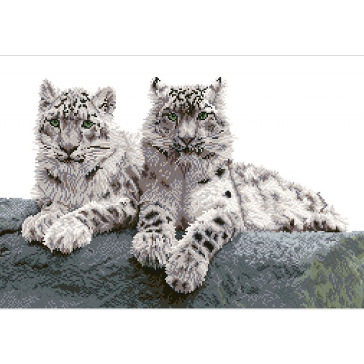 Diamond Dotz Snow Leopards Hemis National Park - 19.69 x 29.53 in