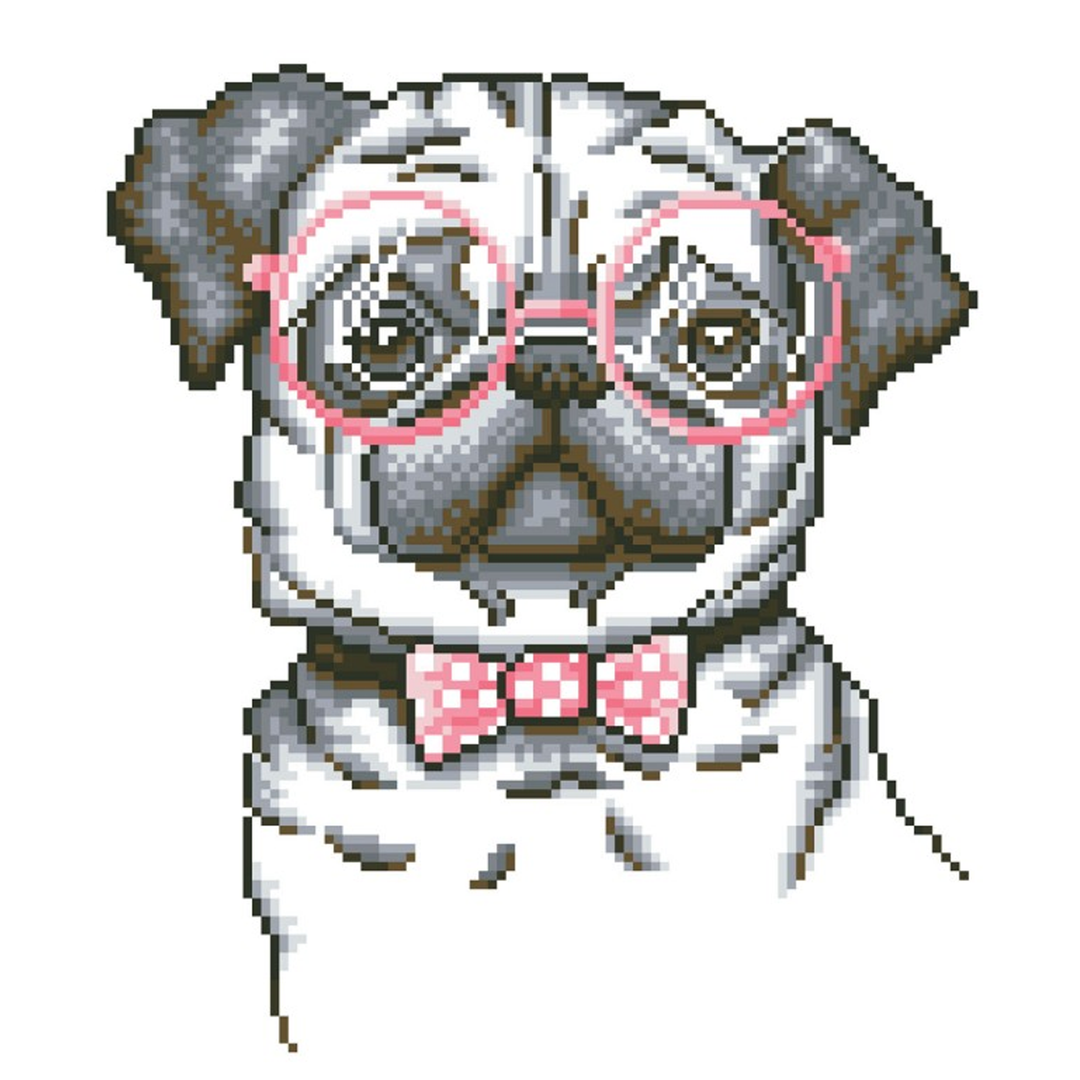 Diamond Dotz Hug A Pug with Frame - 16 x 12 in