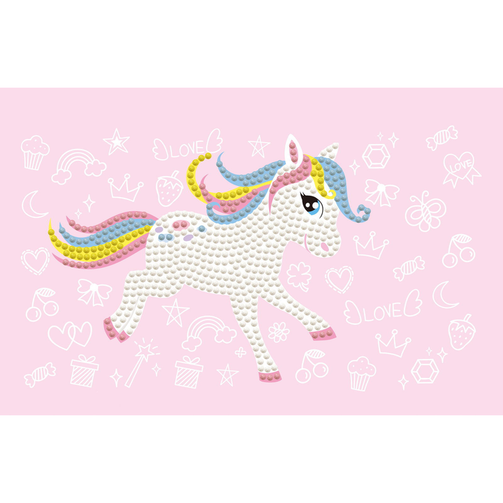 Diamond Dotz Pony Frolic Zipper Pouch - 5.51 x 8.46 in