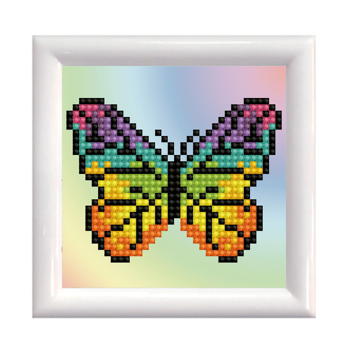 Diamond Dotz Rainbow Butterfly - Includes Frame - 9.5 x 9.5 in