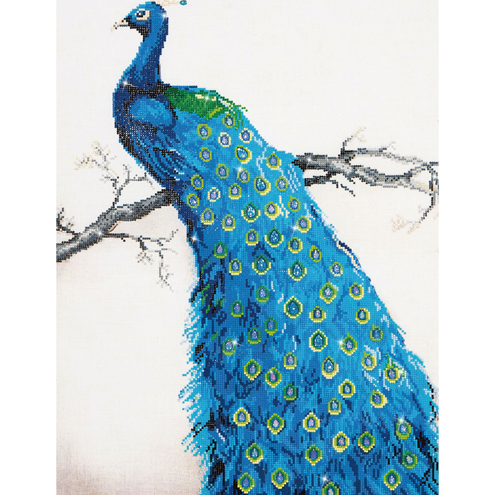 Diamond Dotz Blue Peacock - 23.6 x 33.1 in