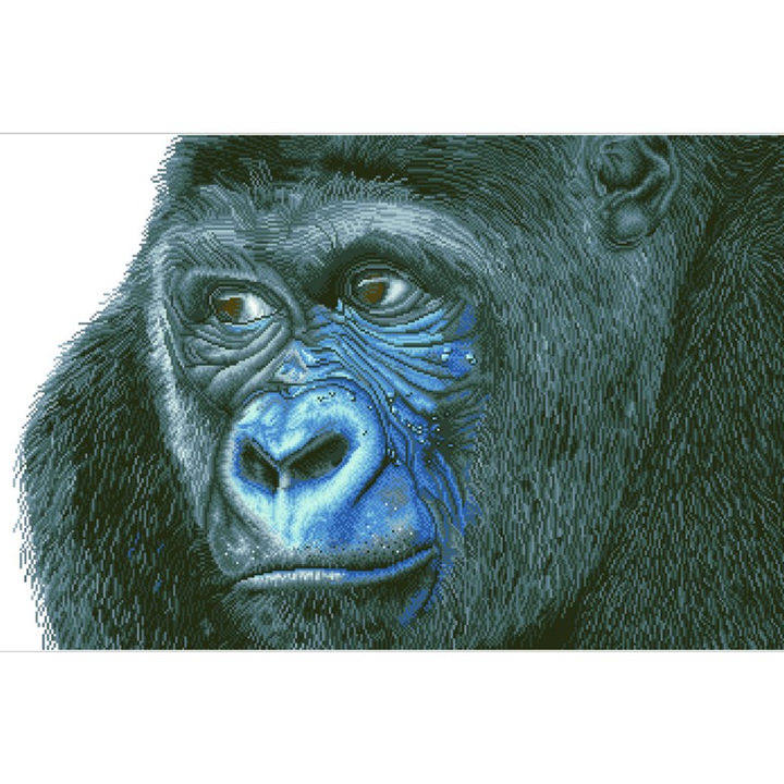 Diamond Dotz Kibali Western Lowland Gorilla - 39.4 x 25.6 in