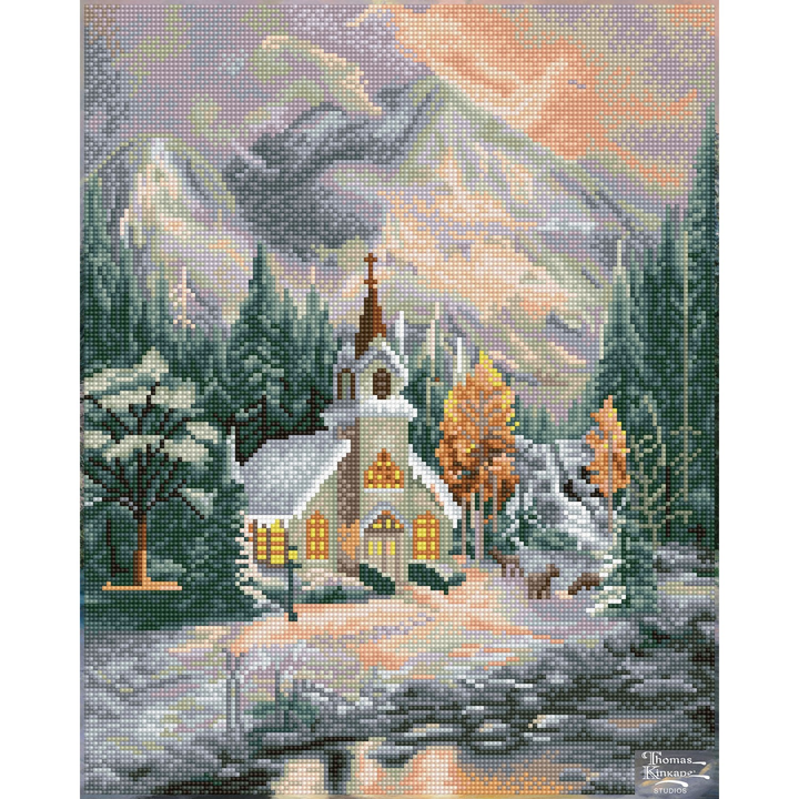 Diamond Dotz Thomas Kinkade Deer Creek Chapel - 20 x 16 in