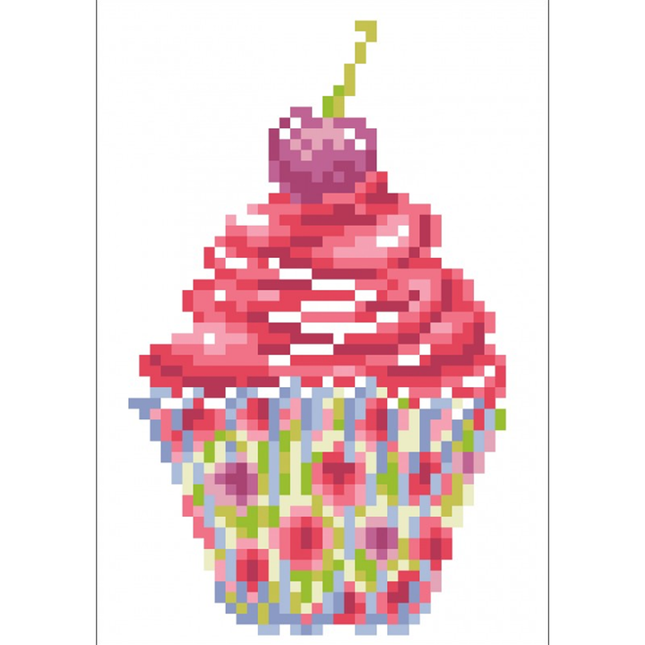 Diamond Dotz Cup Cake Thank You - Diamond Painting Greeting Card