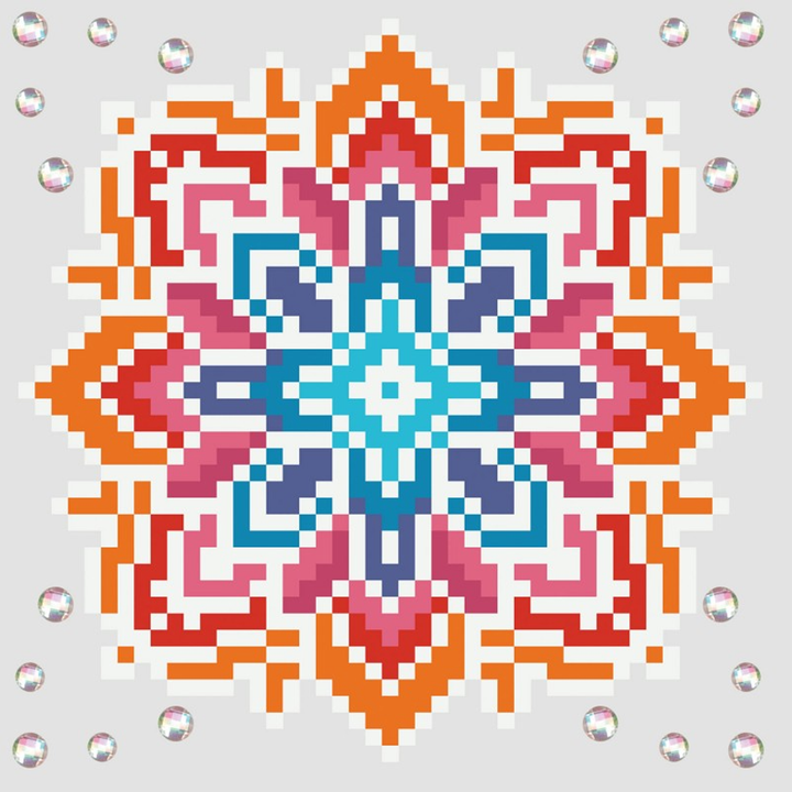 Diamond Dotz Summer Sparkle Mini Pillow - 7.1 x 7.1 in