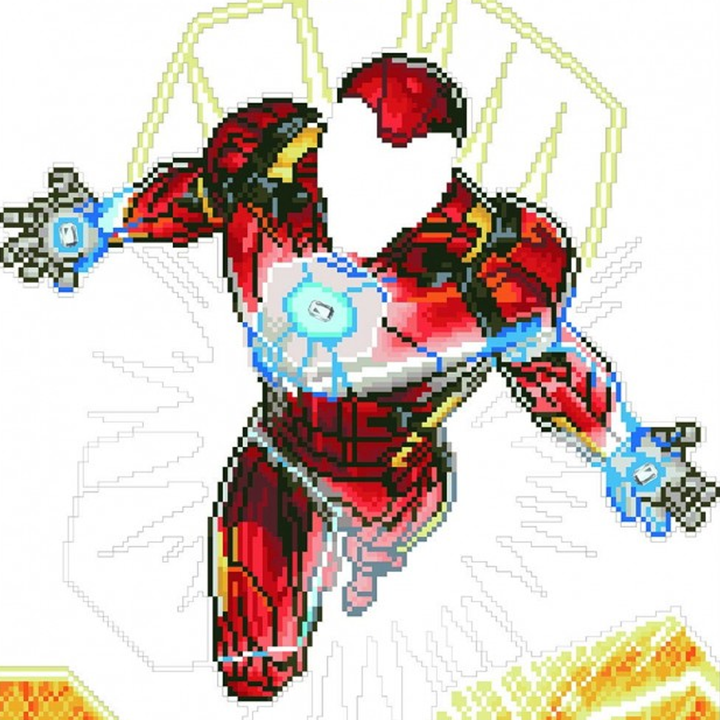 Diamond Dotz Marvel  Iron Man Blast Off - 16.5 x 20.9 in
