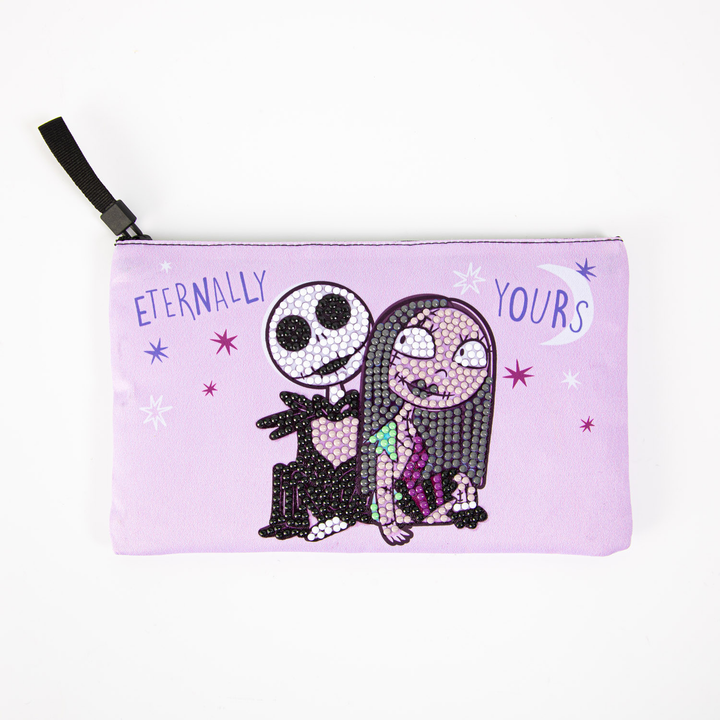 Diamond Dotz Jack and Sally Zipper Pouch - 7.75 x  4.5