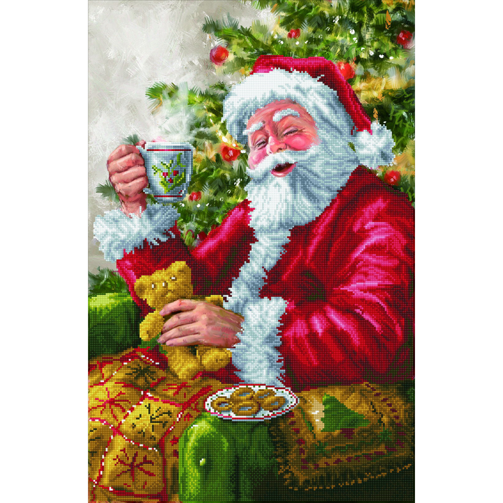 Diamond Dotz Santa's Cuppa - 31.5 x 20.5 in