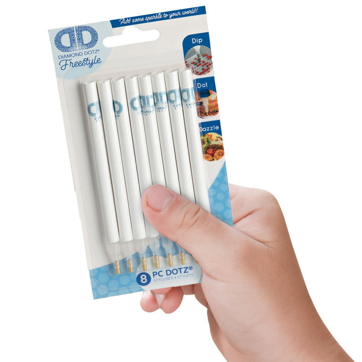 Diamond Dotz Bulk Pack - White Styluses (8 Pack)
