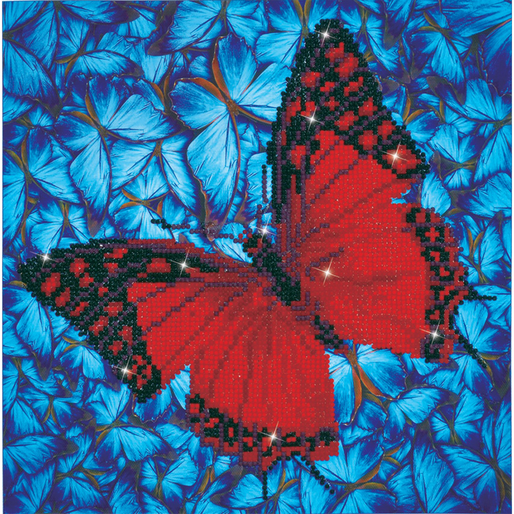 Diamond Dotz Flutterby Red - 12 x 12 in