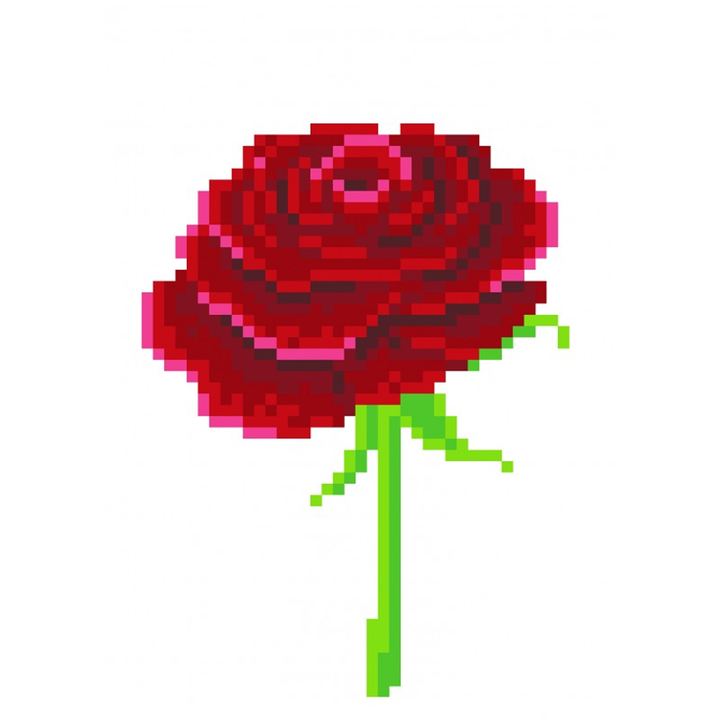 Diamond Dotz Love Rose - Diamond Painting Greeting Card