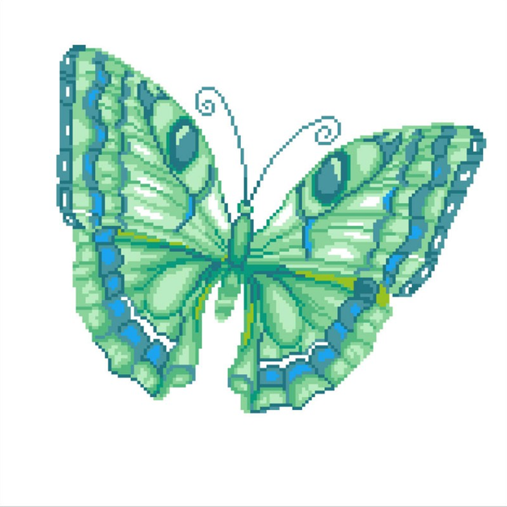 Diamond Dotz Papillon Vert Pillow - 17.7 x 17.7 in