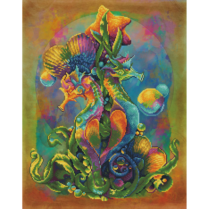 Diamond Dotz Sea Horses - 25 x 20 in