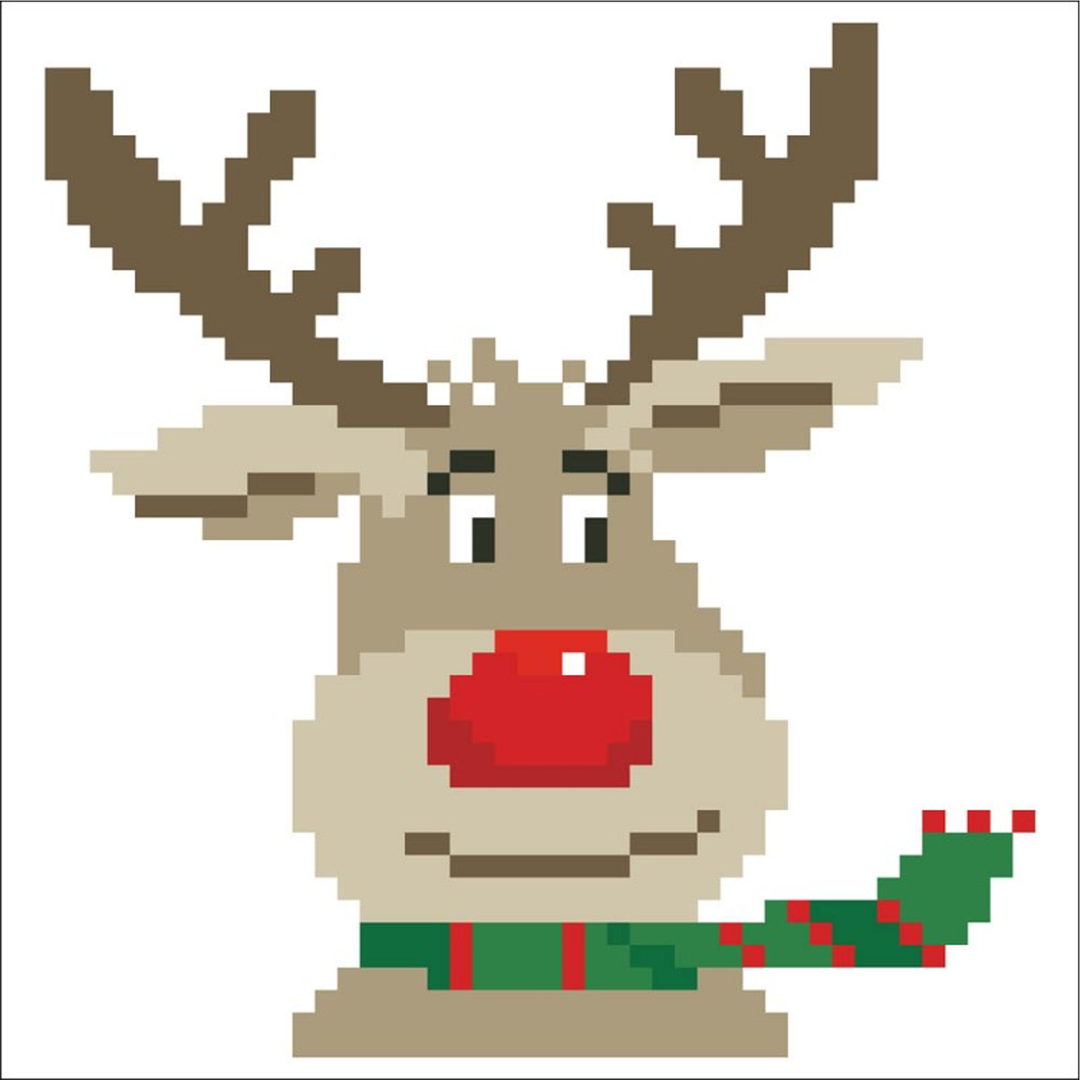 Diamond Dotz Christmas Reindeer Pillow - 7 x 7 in