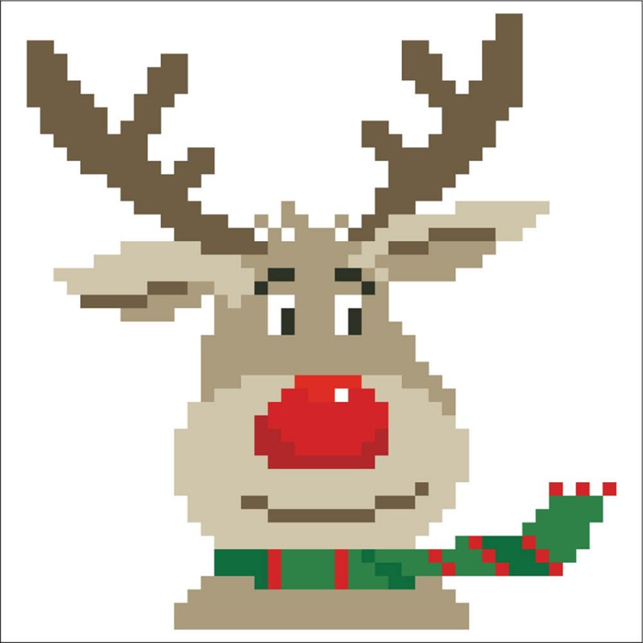 Diamond Dotz Christmas Reindeer Pillow - 7 x 7 in