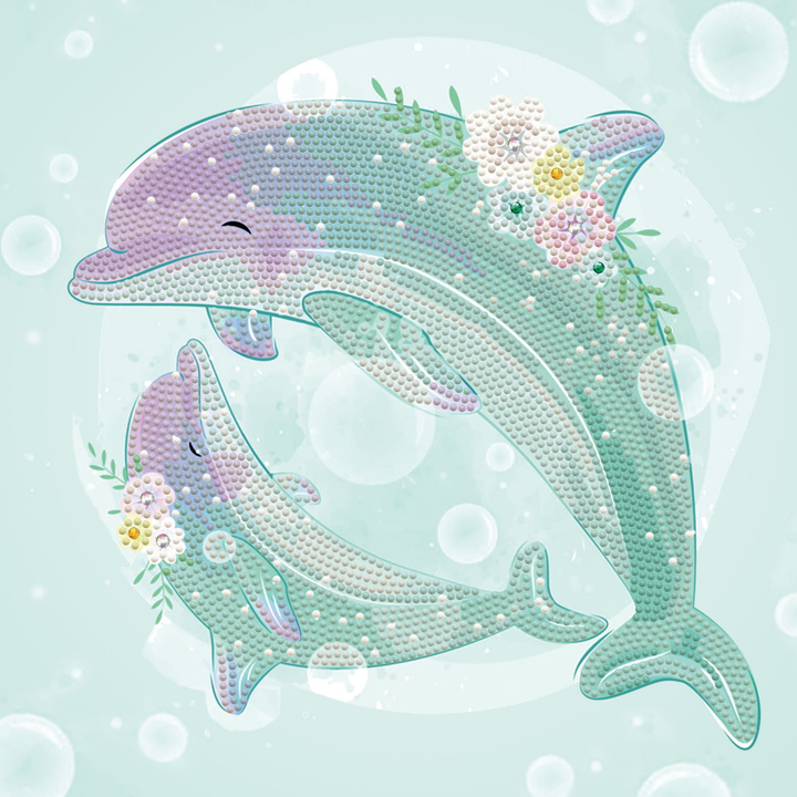Diamond Dotz Dolphin Dance - 15.7 x 19.7 in