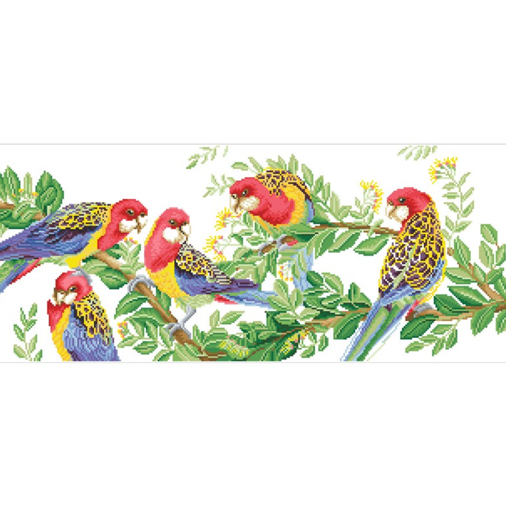 Diamond Dotz Eastern Rosella Gathering - 34.3 x 14.6 in