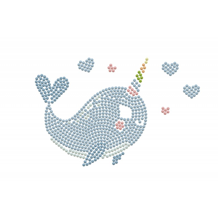 Diamond Dotz Narwhal Love Zipper Pouch - 5.51 x 8.46 in