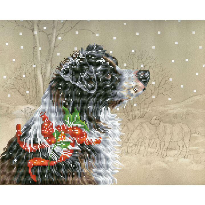 Diamond Dotz Christmas Collie - 16 x 19 in